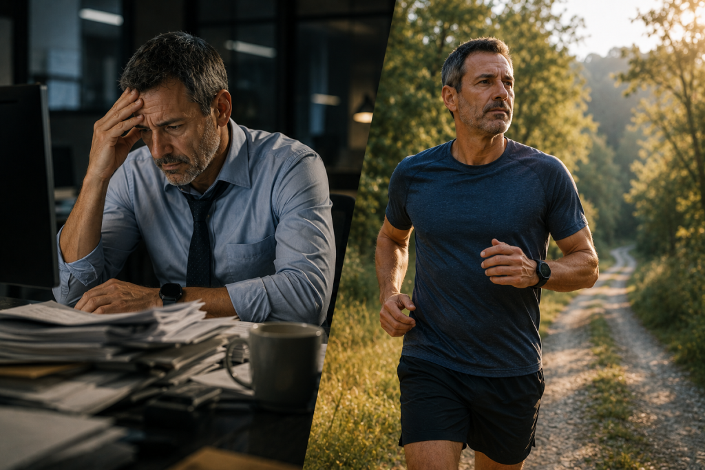Lavoro, stress e corsa: il lato nascosto della performance 2 runner over 50 lavoro stress corsa performance carico totale