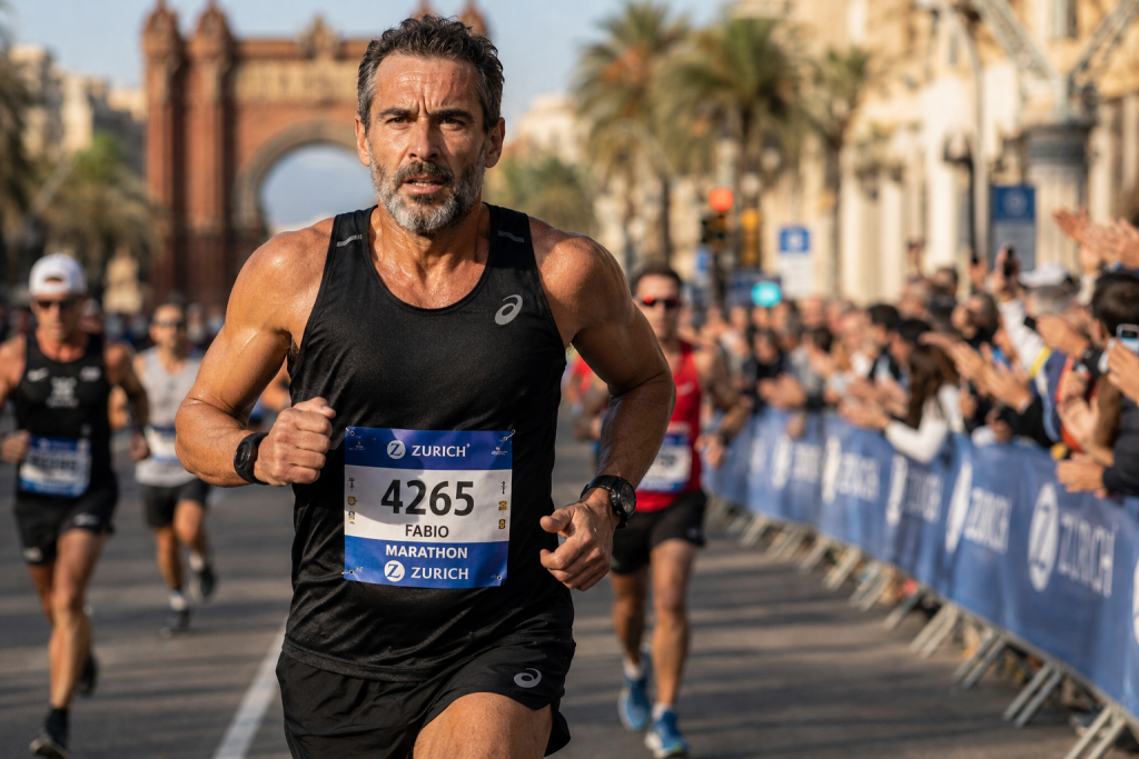 Maratona Dopo i 40 Anni: Cosa Cambia, Come Allenarsi e Come Continuare a Migliorare 5 Runner master over 40 che si prepara alla maratona - Performance Senza Filtri